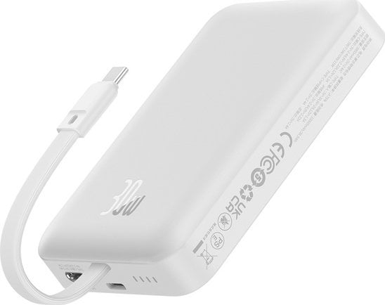 Powerbank Baseus Magnetic Mini 30W 10000mAh Biały