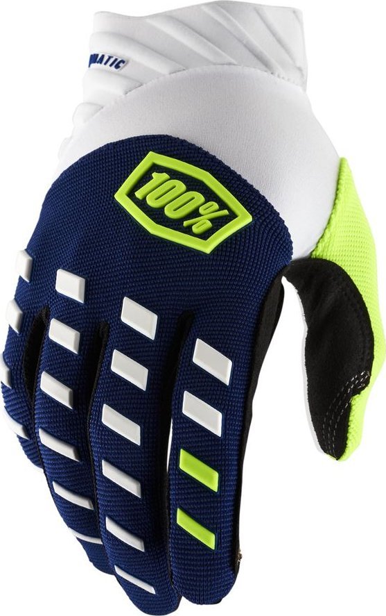 100% Rękawiczki 100% AIRMATIC Glove navy white roz. M (długość dłoni 187-193 mm) (NEW)