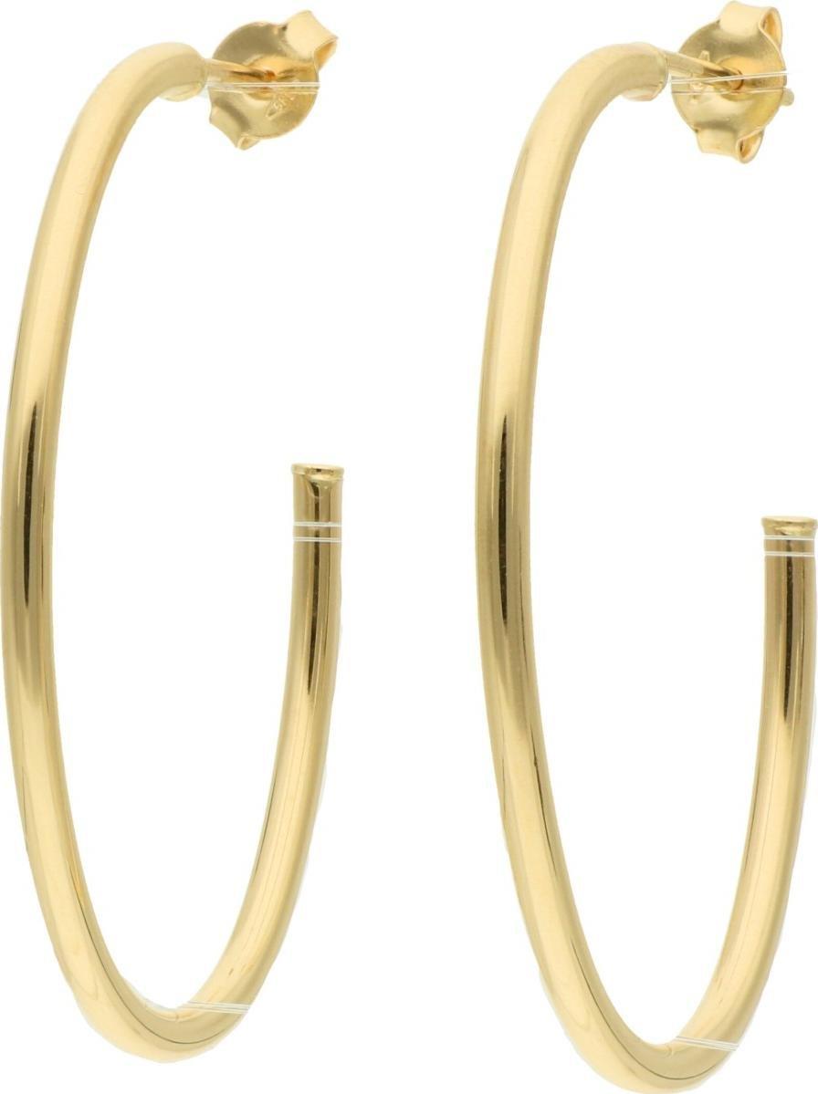 Rosanto Złote kolczyki niepełne owale na sztyft 585 14k