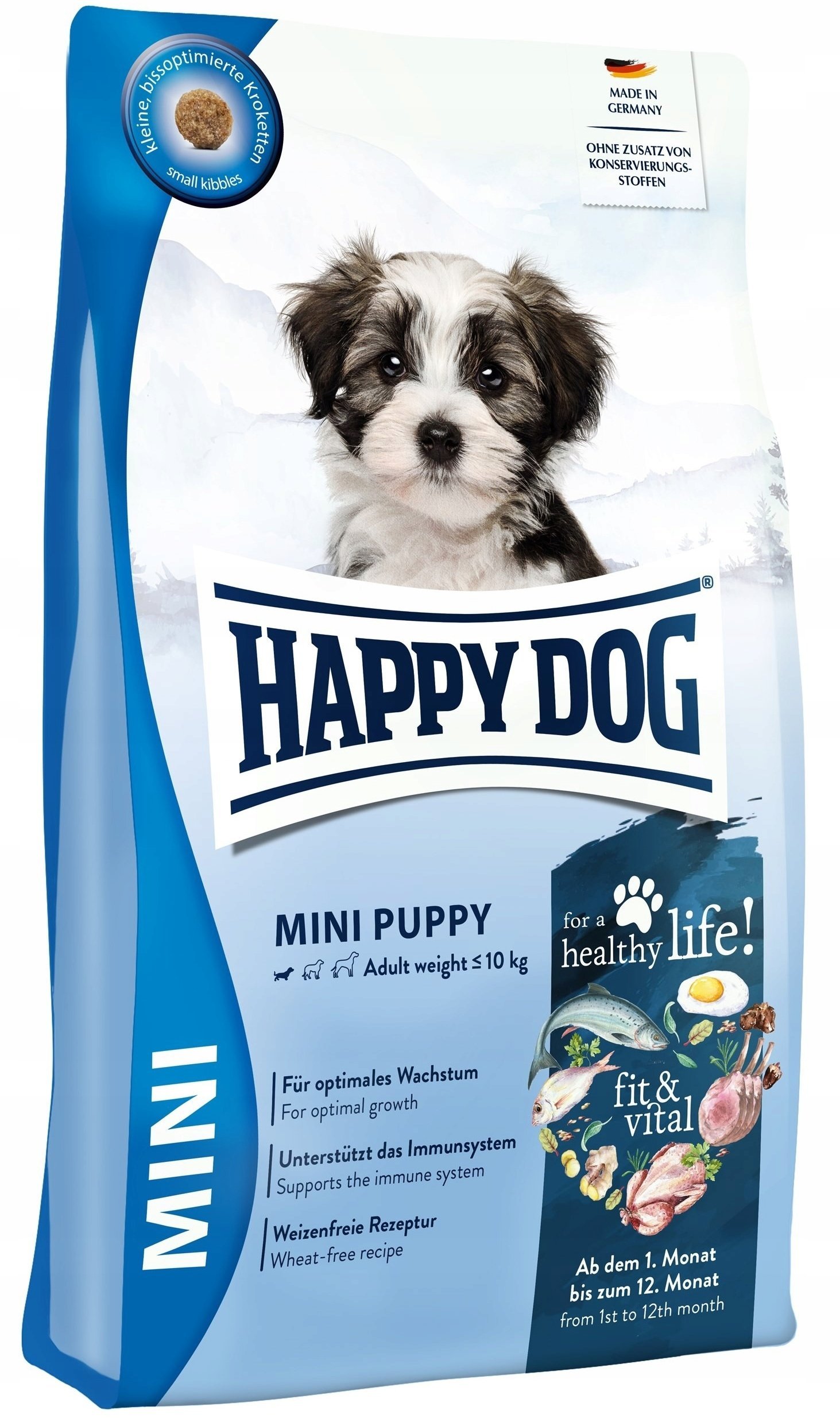 Fit&Vital Mini Puppy, sucha karma, dla szczeniąt małych ras od 4 tyg., 300 g