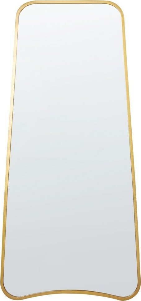 Beliani Metalowe lustro ścienne 58 x 122 cm złote LEVET