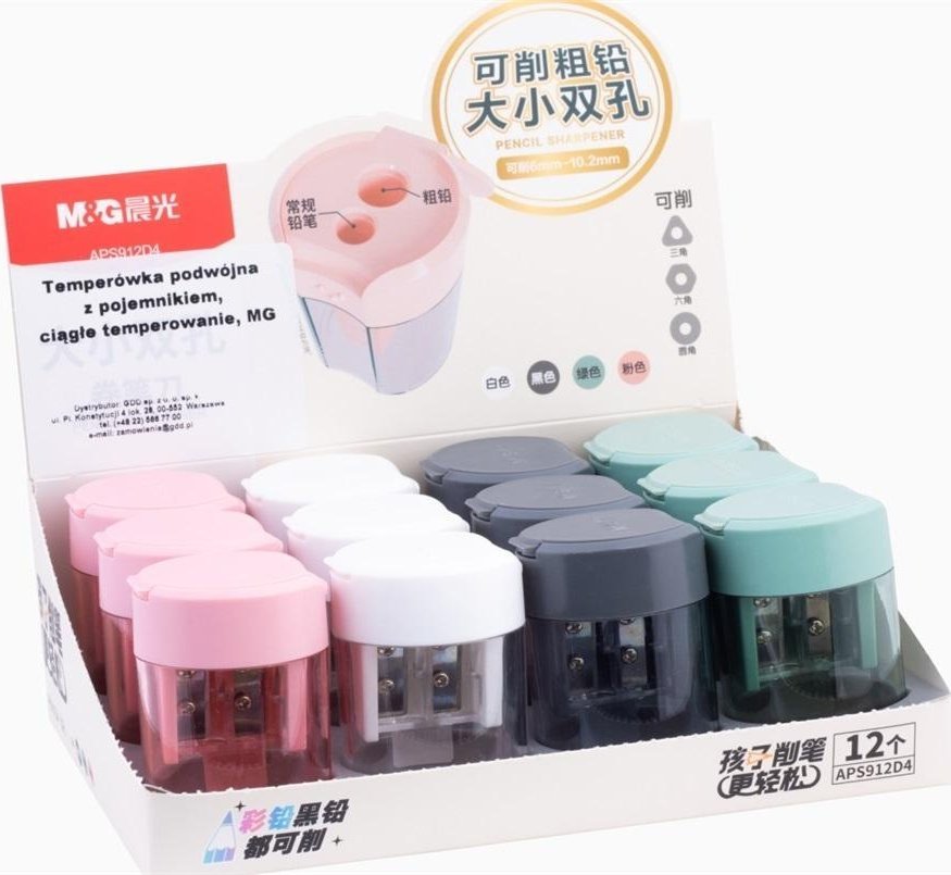 Temperówka podwójna z pojemnikiem M&G (12szt)