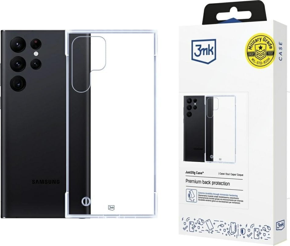 3MK Etui Just20g Clear Case do Samsung Galaxy S22 Ultra 5G