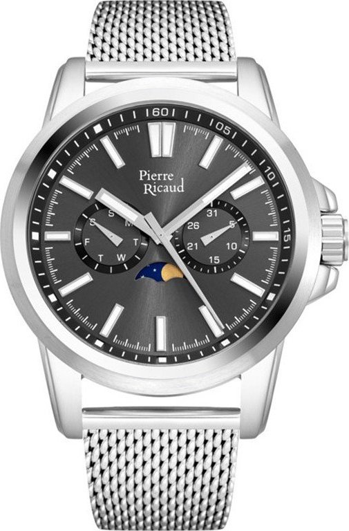 Zegarek Pierre Ricaud Zegarek męski Pierre Ricaud P60034.5117QF srebrny