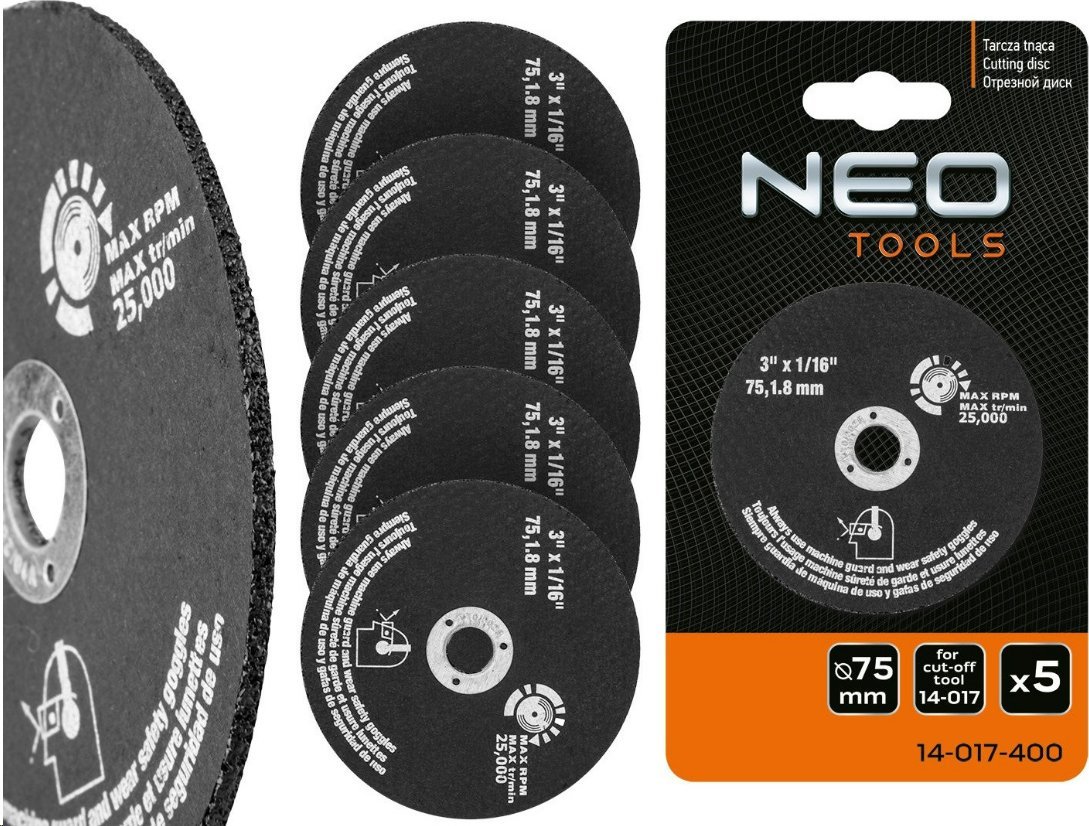 Neo 14-017-400 TARCZA TNĄCA DO 14-017, ZESTAW 5 SZT. NEO TOOLS