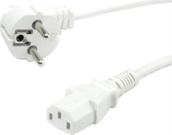 Kabel zasilający Roline Kabel zasilający ROLINE GREEN, prosty IEC-żeński, biały, 3 m