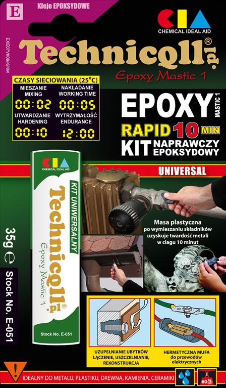 Technicqll Kit epoksydowy uniwersalny Epoxy Mastic Rapid 35g E-051