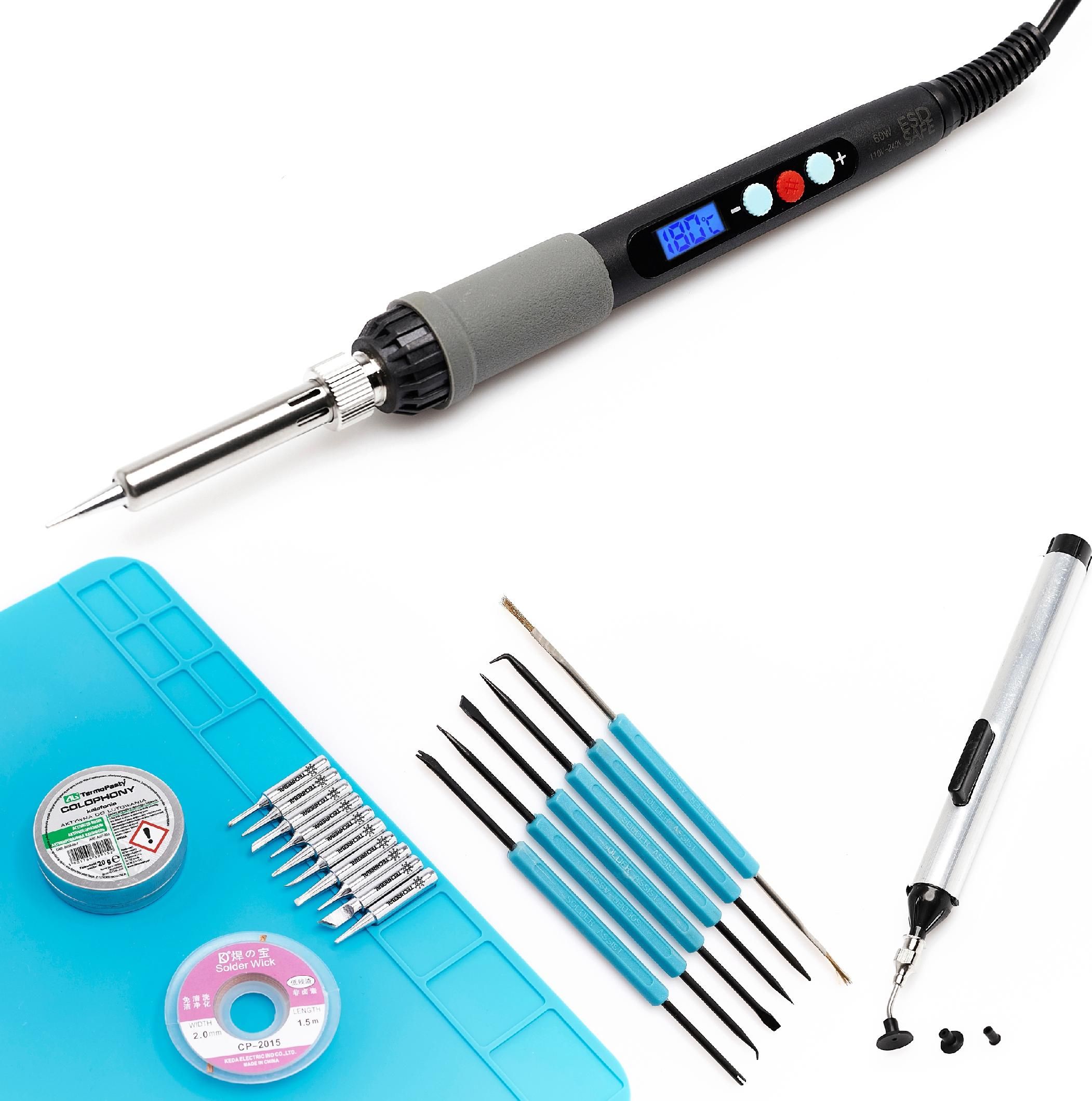 Techrebal Lutownica z wyświetlaczem 60W KSL - Kit 32