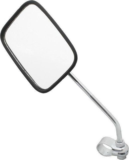 Lusterko rowerowe prostokątne WR krótkie ramie, mocowane na obejmę. uniwersalny