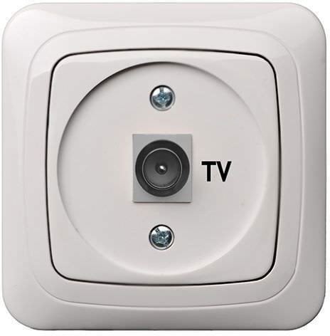 TV SOCKET F TYPE ITVL-1-01 A/B WHITE