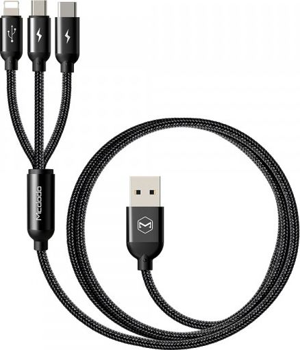 Kabel USB Mcdodo USB-A - Lightning 1.2 m Czarny (74637)