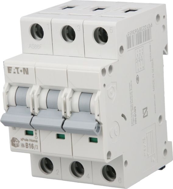 Eaton Wyłącznik nadprądowy 3P B 16A 6kA AC xPole Home HN-B16/3 194881