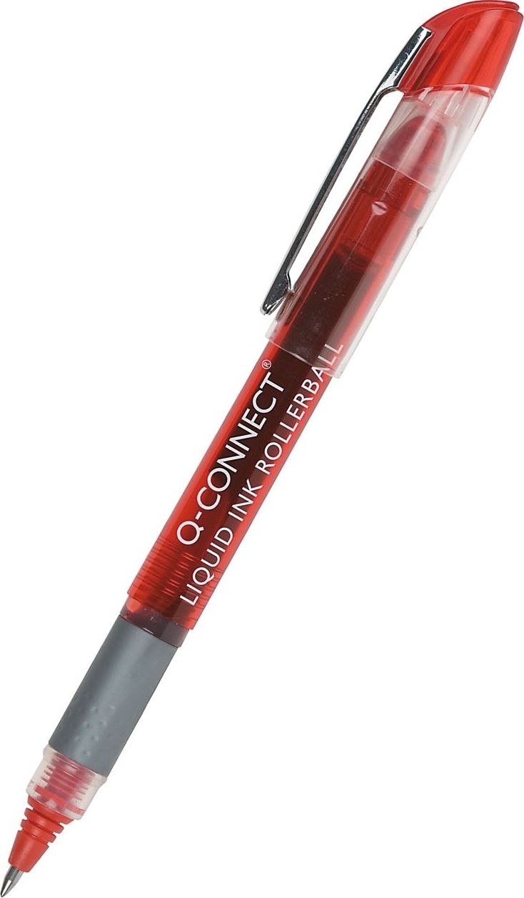 Q-Connect Cienkopis kulkowy Q-CONNECT 0,5mm (linia), czerwony