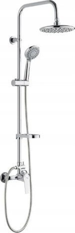 Kuchinox Zestaw prysznicowy natryskowy ścienny z baterią chrom Enna