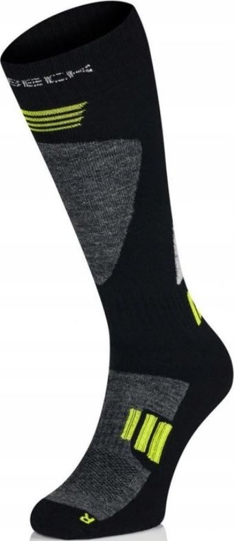 Brubeck BSK001/M Skarpety męskie Ski Force czarny/zielony XL/45-47