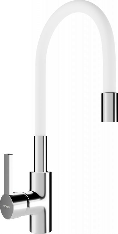 Bateria kuchenna Mexen Flex stojąca biały z chromowanym korpusem