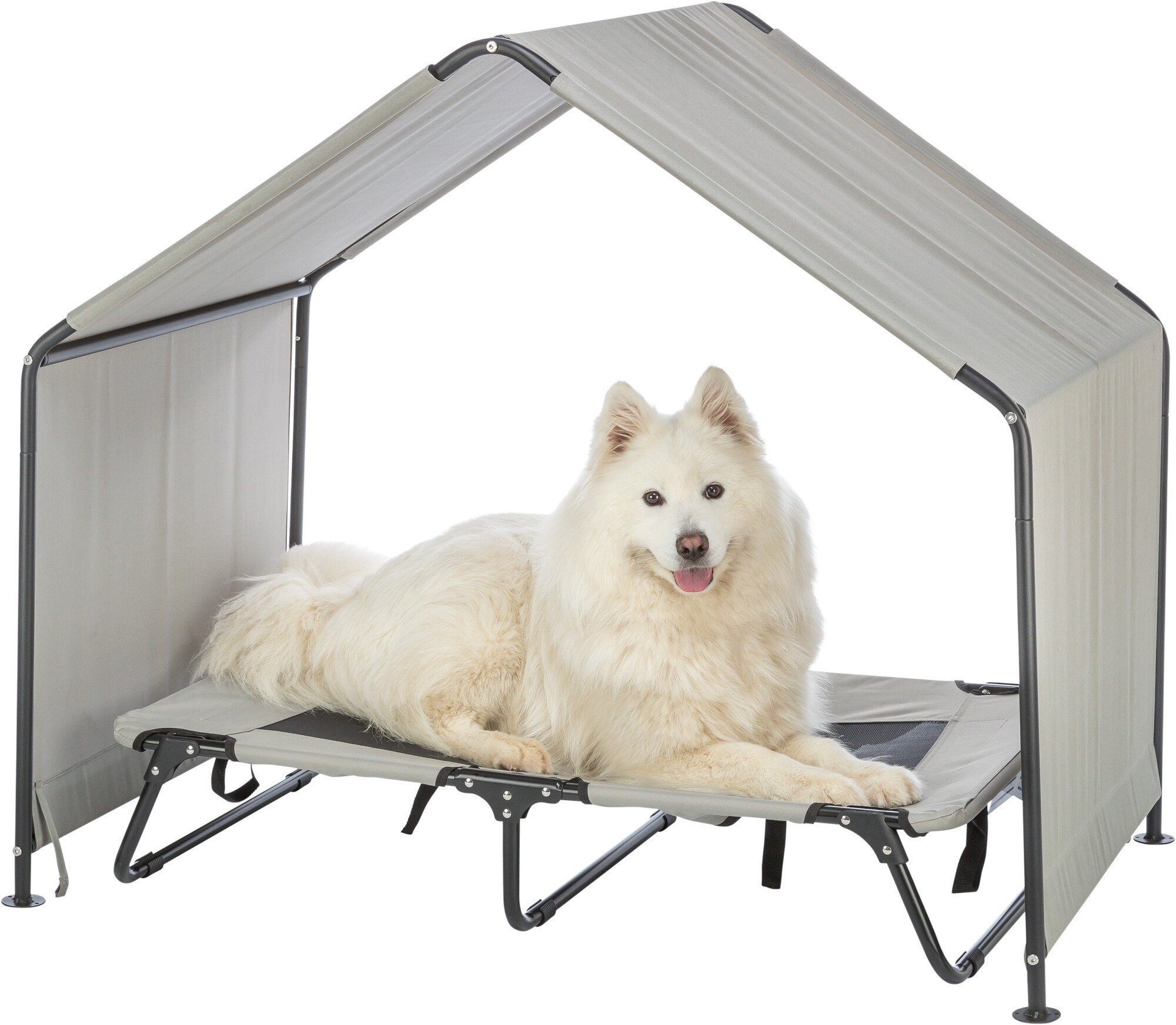 Zadaszenie, dla psa, be�owe/czarne, 90 x 85 x 70 cm