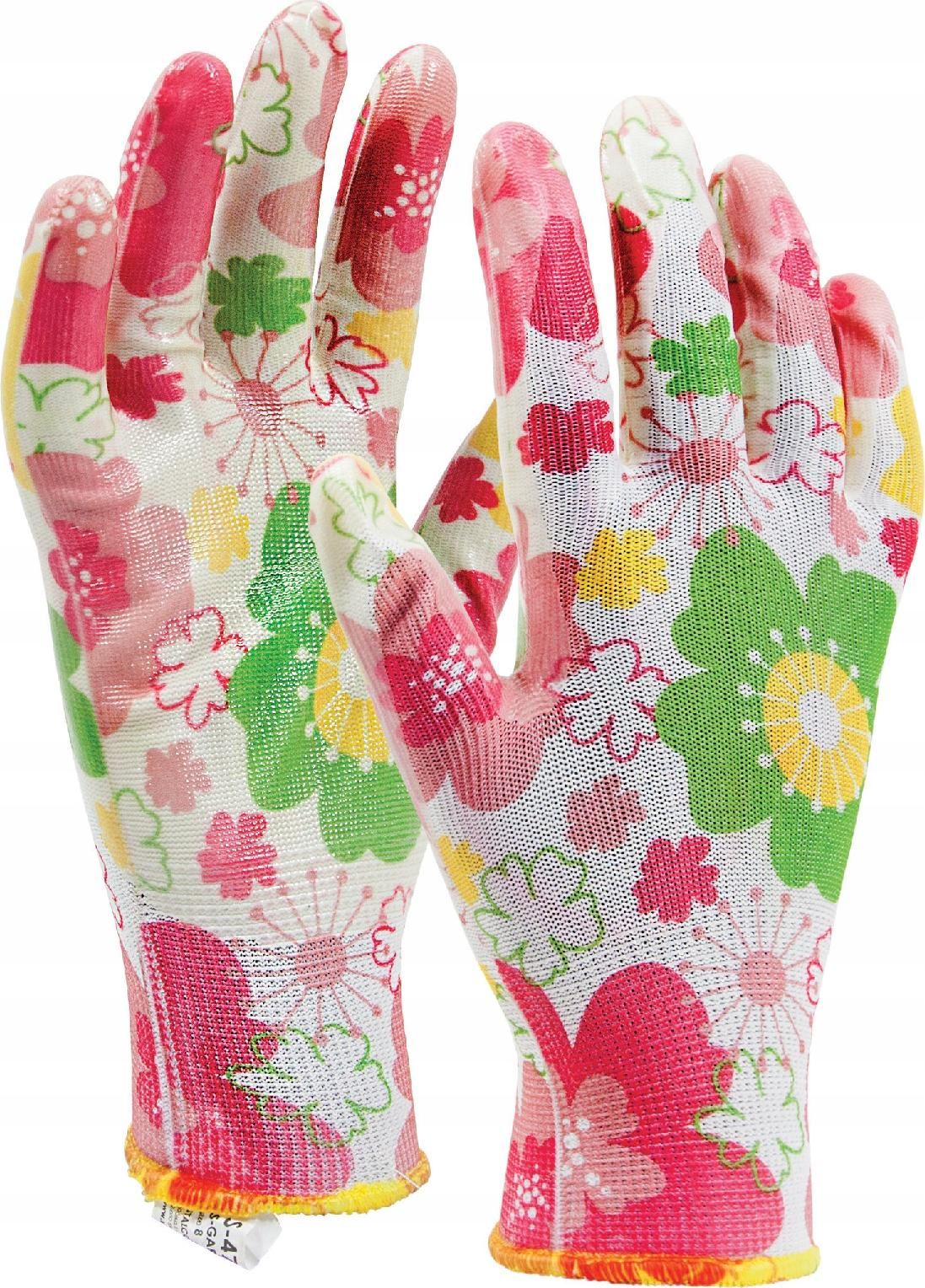 Stalco Rękawice Ogrodowe Poliestrowe S-Garden Rozm. 7