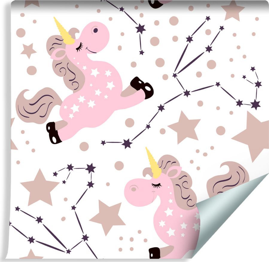 Muralo Tapeta Dla Dzieci - Jednorożce Wśród Gwiazd