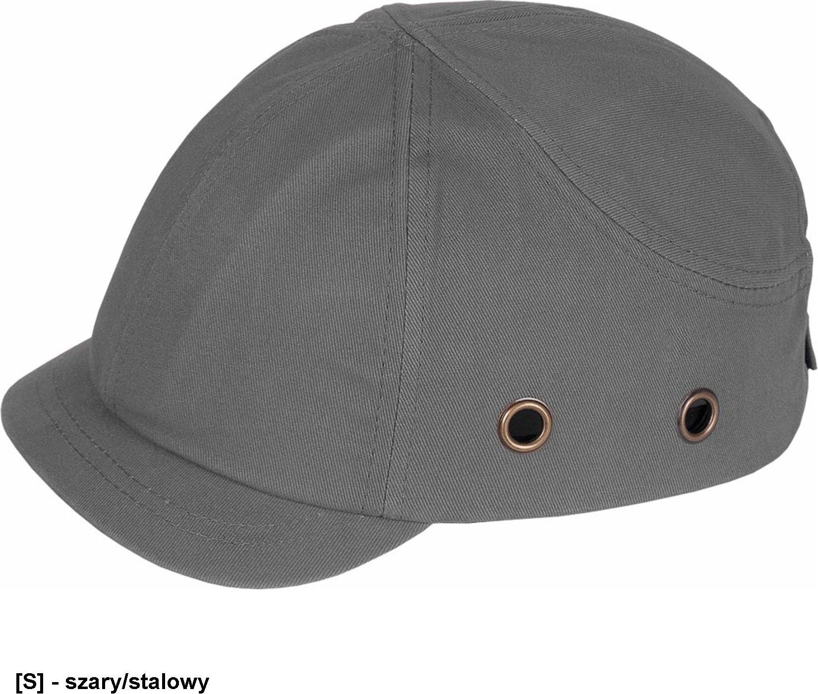 R.E.I.S. BUMPSCAP - przemysłowy hełm lekki z krótkim daszkiem, wentylacja - czarny