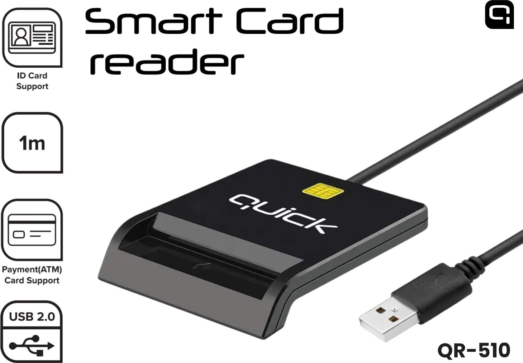 Quick QR-510 Smart ID Card reader USB