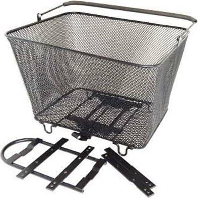 Shimano Kosz siatkowy HT-CUP-25L stalowy tylny na bagażnik, rozmiar 40x32x25cm Uniwersalny