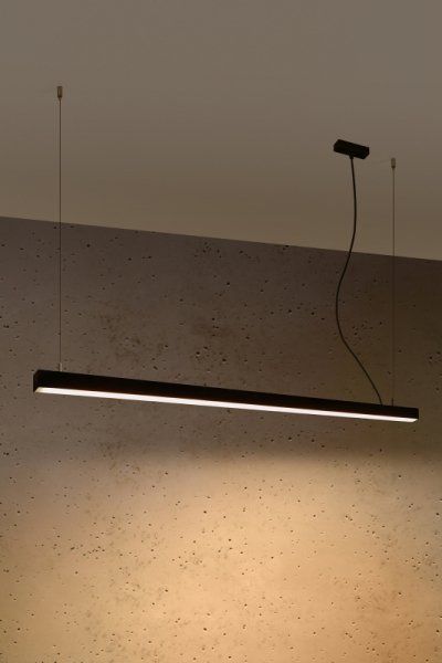 Lampa wisząca Sollux Lampa wisząca PINNE 150 czarna 3000K