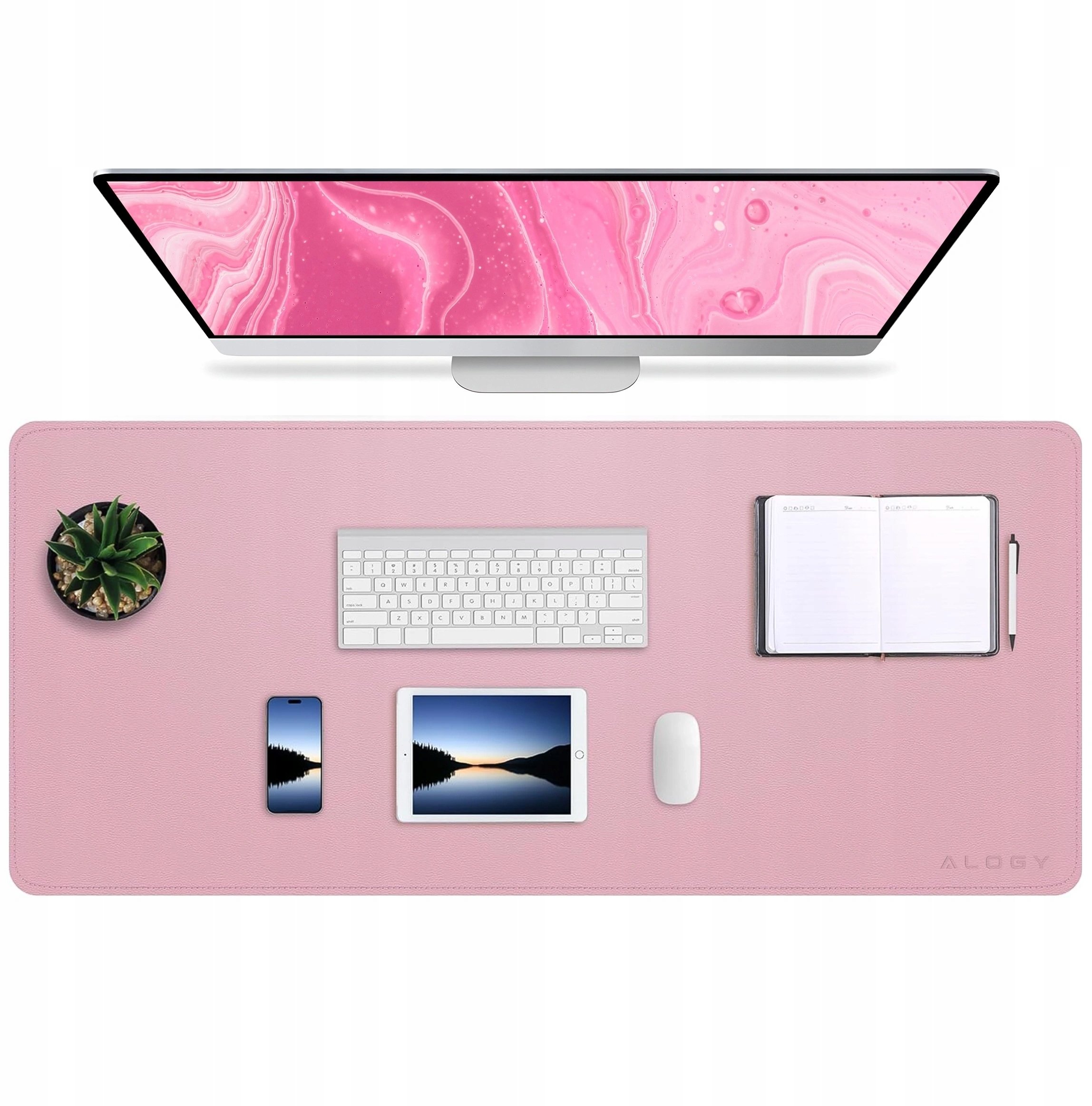 Alogy Podkładka na biurko 9045 cm antypoślizgowa mata ochronna pod mysz i klawiaturę stylowa i trwała