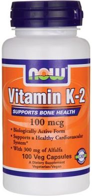 NOW Foods Vitamin K2 100mcg 100 kaps.