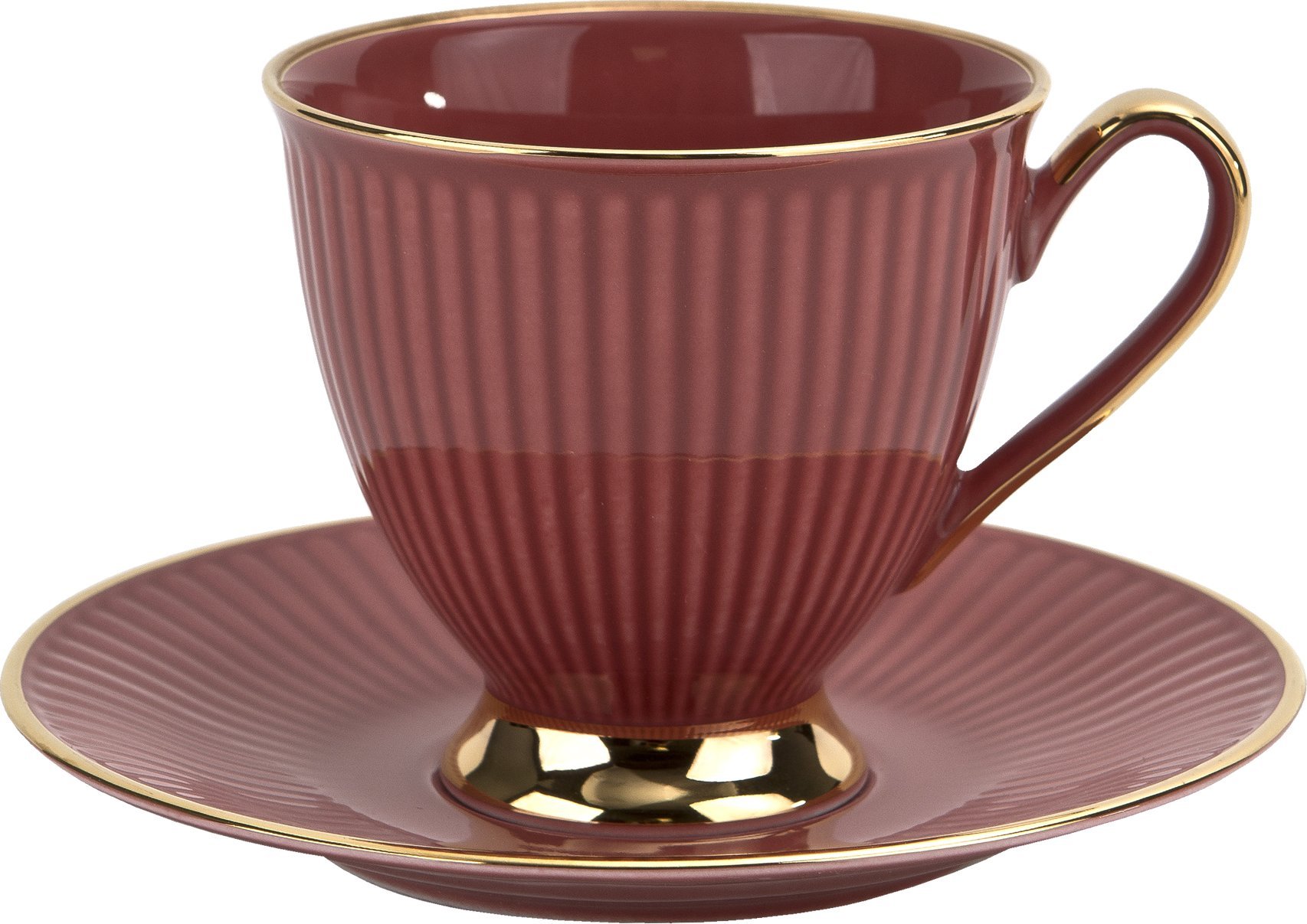 Filiżanka 250 ml ze spodkiem Dalia Koral GZ04