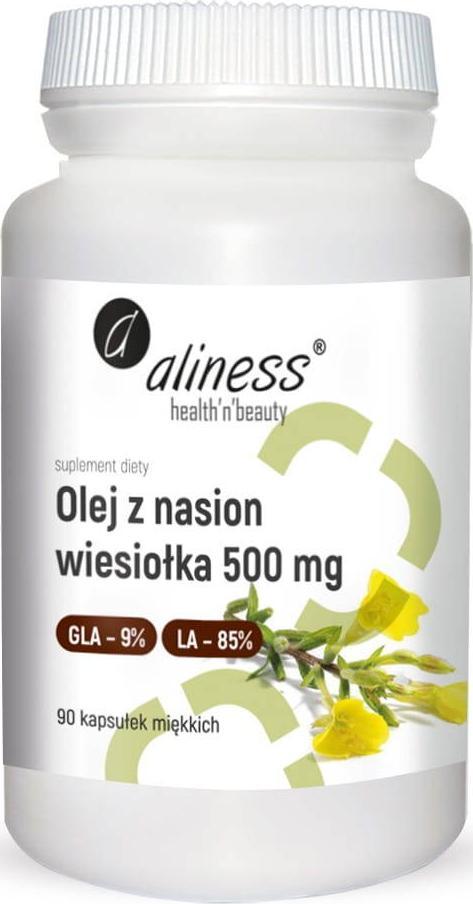 Aliness ALINESS Olej z nasion wiesiołka 9%/85% 500 mg x 90 caps one size