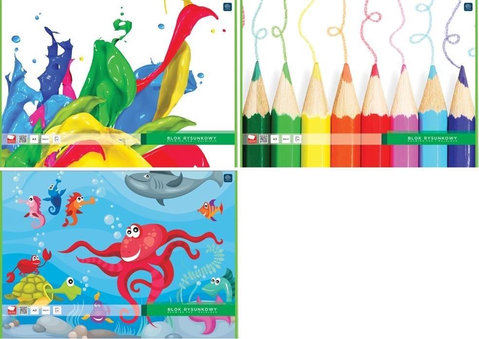 Interdruk Blok rysunkowy A3 20k biały 10szt.