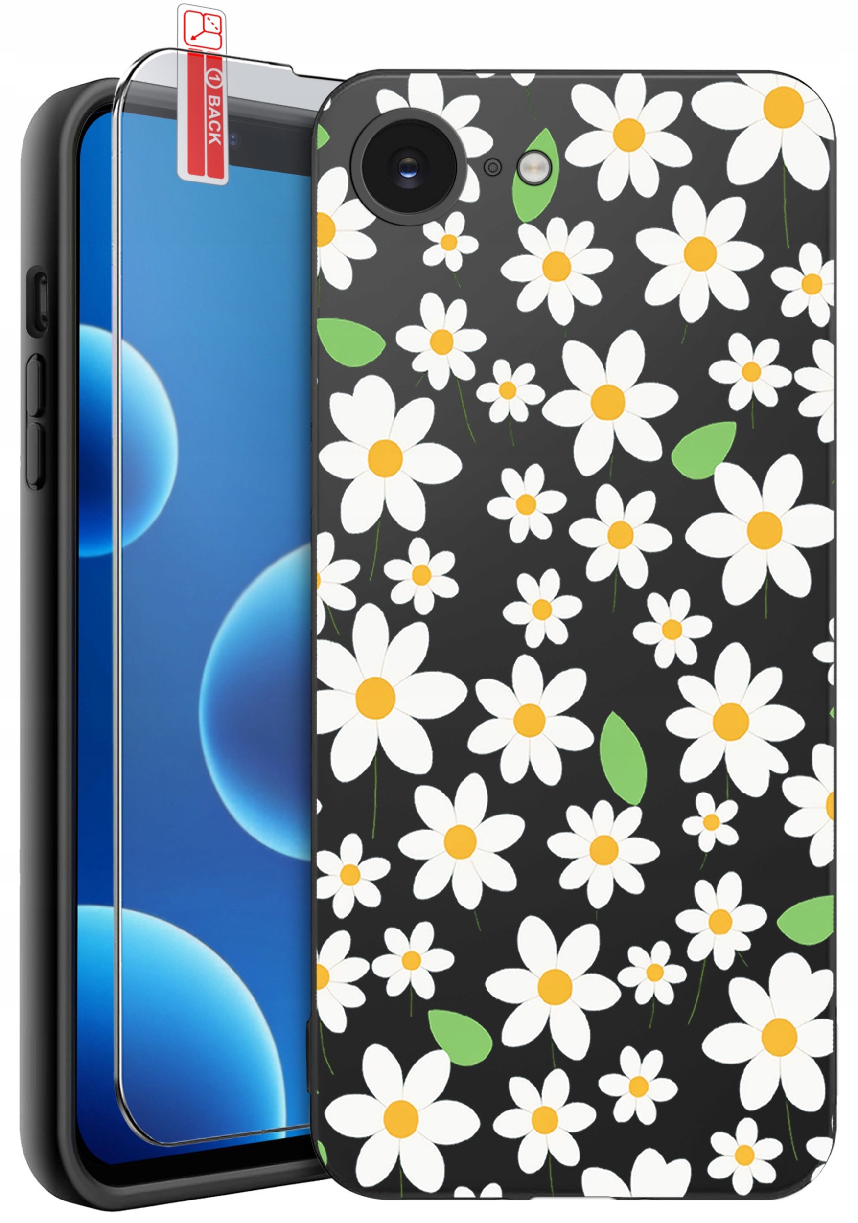 ETUI do iPhone 16e | WZORY | SILIKONOWE MATT CASE + SZKŁO 9H