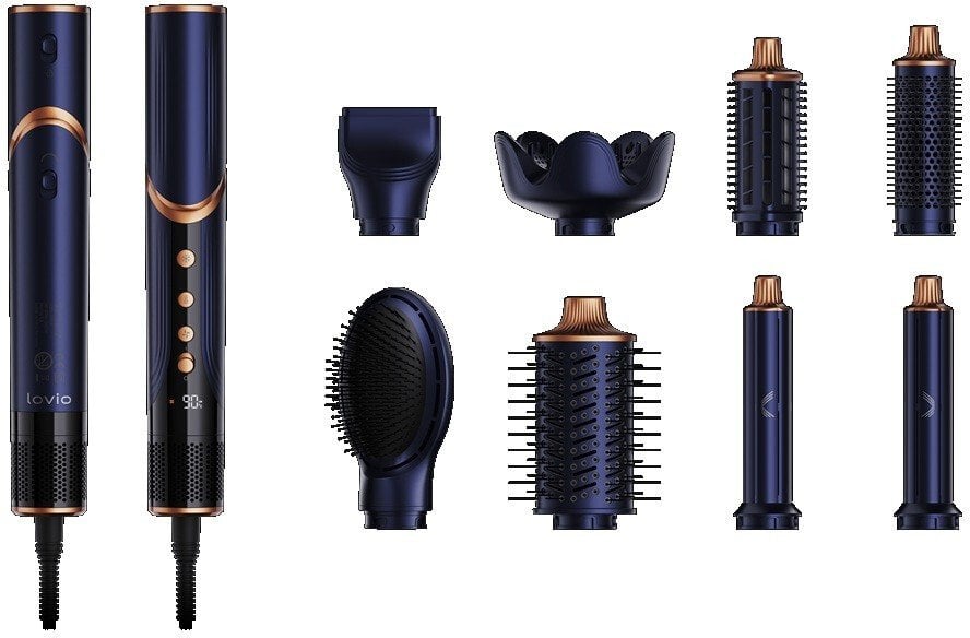 LOVIO_Multistyler AirStyle suszarko-lokówka do włosów LVHS001BL 1400W Granatowo-Miedziana