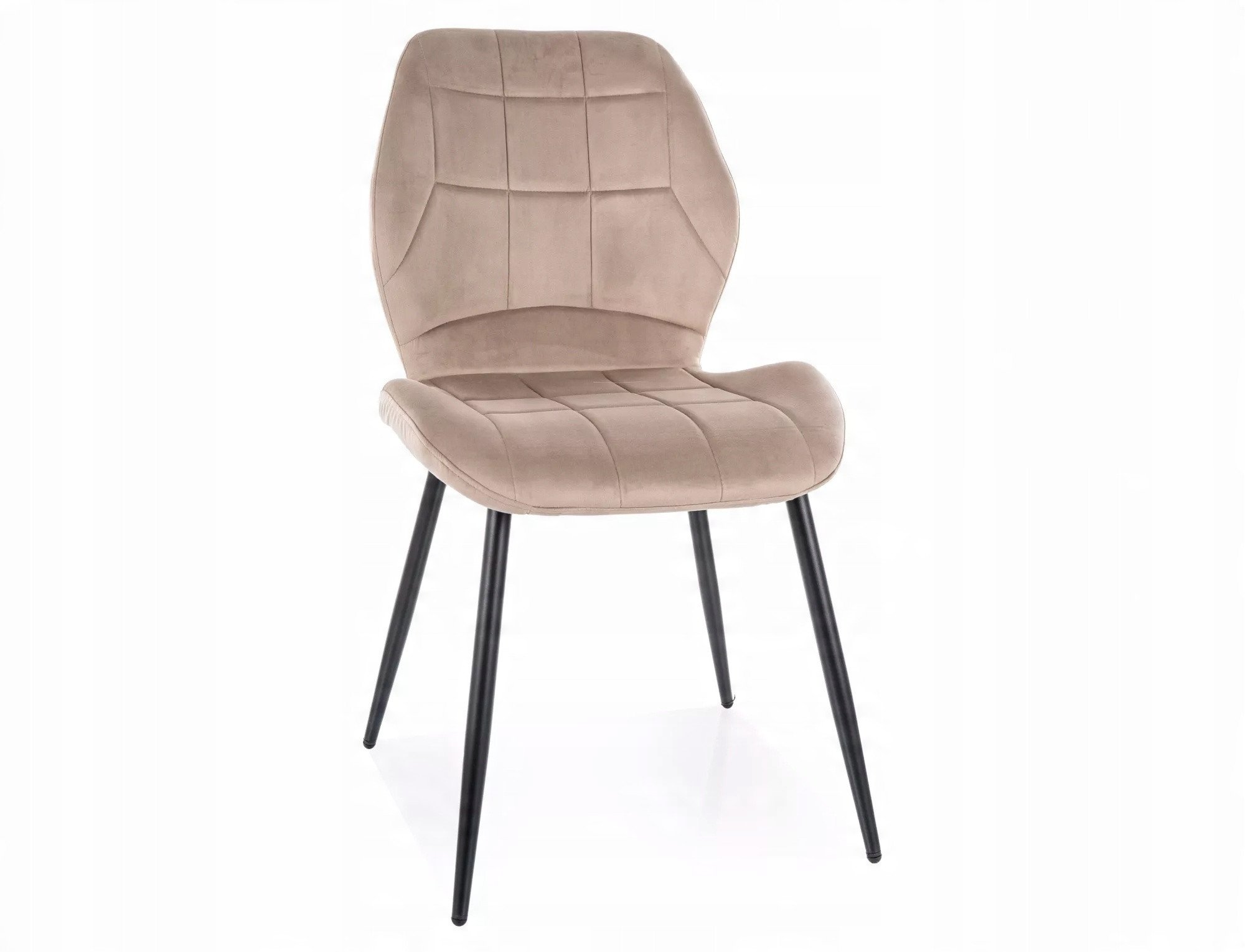 Krzesło tapicerowane JAKE VELVET ciemno beżowe