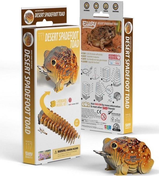 Ropucha Pustynna Eugy. Eko Układanka 3D