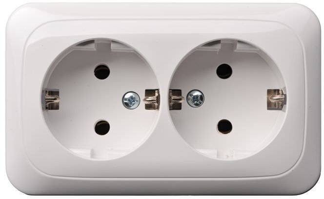 DOUBLE SCHUKO WHITE PKL 16-005