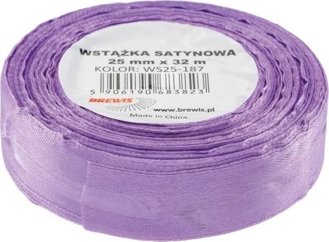BREWIS Wstążka satynowa BREWIS 25mm/32mm kolor 187 fiolet Brewis