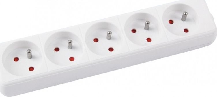 Office Products Przedłużacz OFFICE PRODUCTS,5 gniazd, 5m, z uziemieniem, biały