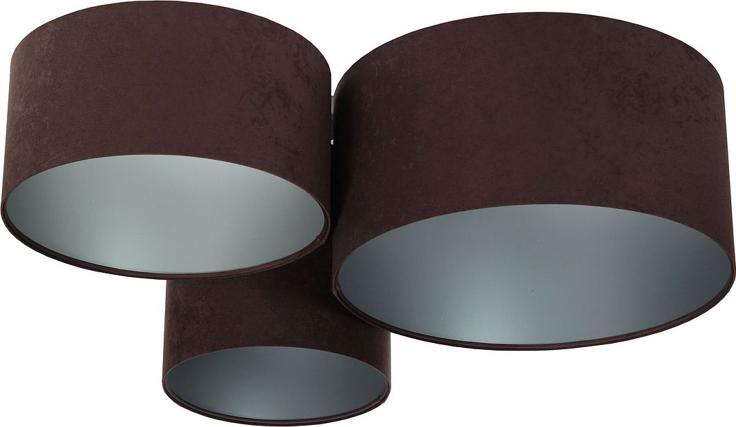 Lampa sufitowa Lumes Brązowo-srebrny potrójny plafon - EXX33-Melva