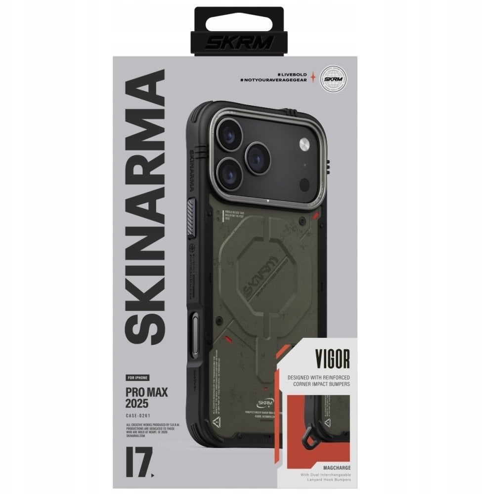 SKINARMA Etui Vigor MagSafe do iPhone 17 Pro Max zielony
