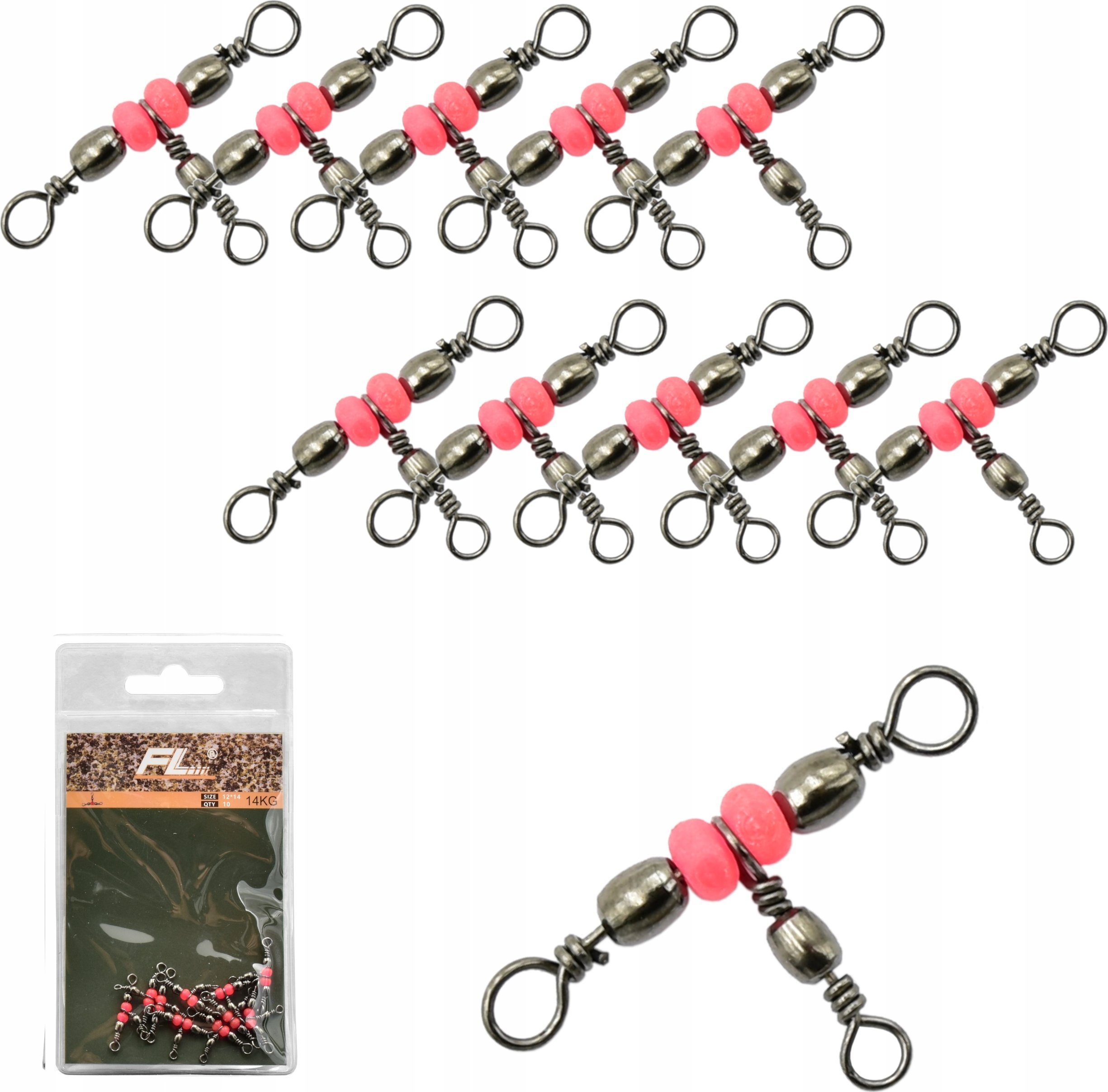 KRĘTLIK POTRÓJNY Baryłkowy z koralik 10szt 12*14