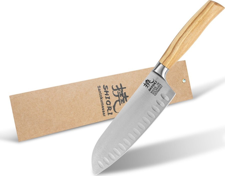 Shiori Shiori Hamburg Santoku - uniwersalny, wielozadaniowy nóż szefa kuchni ze stali niemieckiej 1.4116