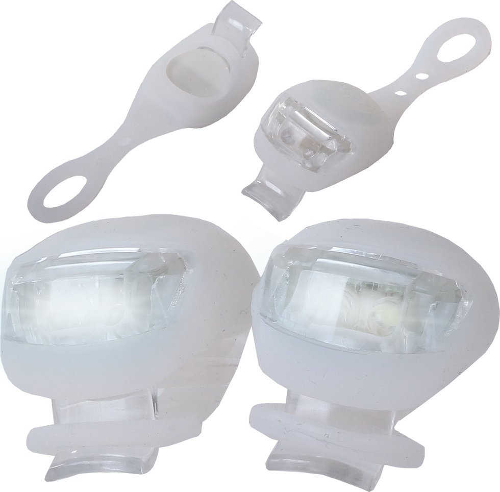 Verk Oświetlenie rowerowe lampki 2 led przód rower 2szt silikonowe wodoodporne Oświetlenie rowerowe lampki 2 led przód rower 2szt silikonowe wodoodpor