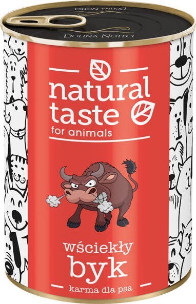 Mokra karma dla psa Natural Taste Wściekły Byk danie z wołowiny 400 g