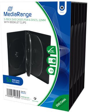MediaRange Pudełka na 6 płyt CD/DVD 5szt. (BOX35-6)