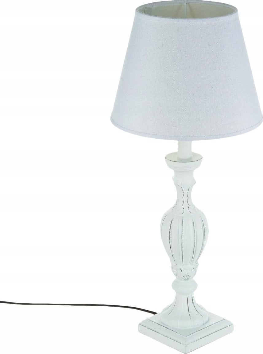 Atmosphera Lampa stołowa PATINE BLANC z abażurem, 55 cm