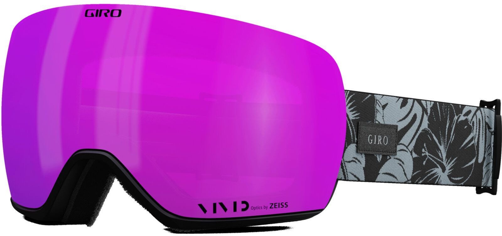 Gogle zimowe GIRO ARTICLE II BLACK & GREY BOTNICAL LX (Szyba lustrzana kolorowa VIVID-Carl Zeiss PINK 27% S2 + Szyba lustrzana kolorowa VIVID-Carl Zei