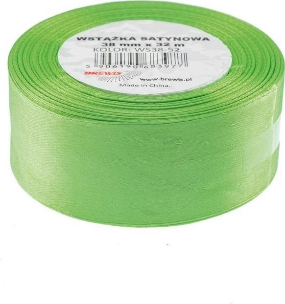 Wstążka satynowa zielone 38mmx32m