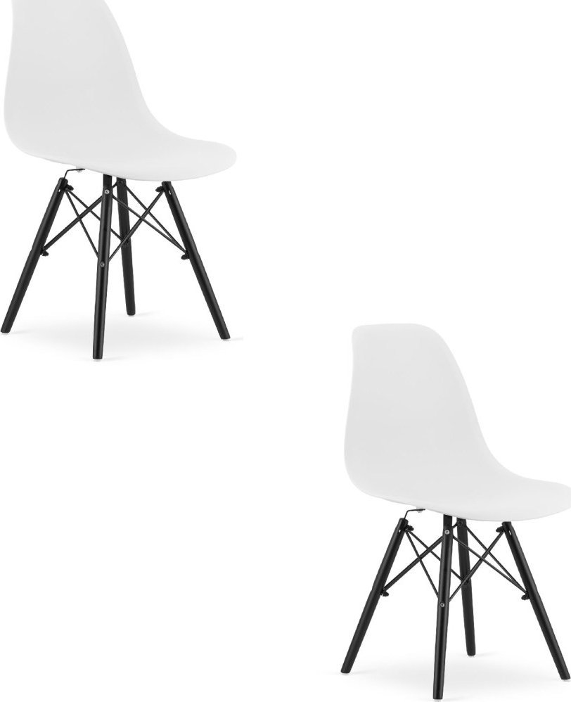 Leobert Krzesło OSAKA białe / nogi czarne x 2